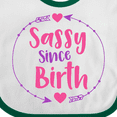 thumbnail image 4 of Inktastic Sassy Since Birth, Sassy, Sassy Girl, Arrow, Hearts Girls Baby Bib, 4 of 4