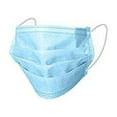 thumbnail image 2 of Disposable Earloop Pleated Face Masks 3 Ply (Pack of 50) Light Blue, 2 of 8
