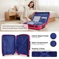 thumbnail image 6 of New York Xpress 2 Piece Luggage Set Hardside Expandable Lightweight with TSA Lock & Spinner Wheels, 20"/29", Hot Pink - La13801, 6 of 11