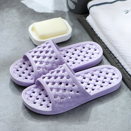

Home slippers new summer leaky bath couples home bathroom soft bottom sandals men‘s hotel water bath foot