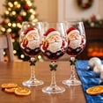 thumbnail image 6 of Christmas Wine Glasses, Hand-Crafted Crystal Goblets, Multicolor Stemware for Red and White Wine, 7.2×2.36 Inch, Elegant Holiday Decor for Parties and Gifts, 6 of 6
