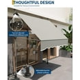 thumbnail image 4 of Manual Retractable Patio Awning 118" x 118" with Adjustable Height, UV Protection & Crank Handle – Ideal for Backyard, Garden, Outdoor Shade Gray, 4 of 7