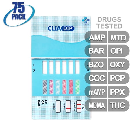 MiCare [75pk] - 12-Panel Dip Card Instant Urine Drug Test - (AMP/BAR/BZO/COC/mAMP/MDMA/MTD/OPI/OXY/PCP/PPX/THC)