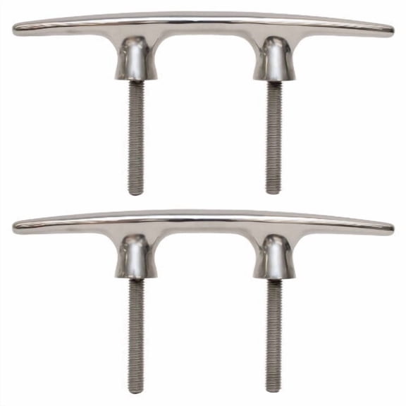 Attwood Boat Contemporary Cleat 66056-1 | 10 Inch Stainless (Set of 2)