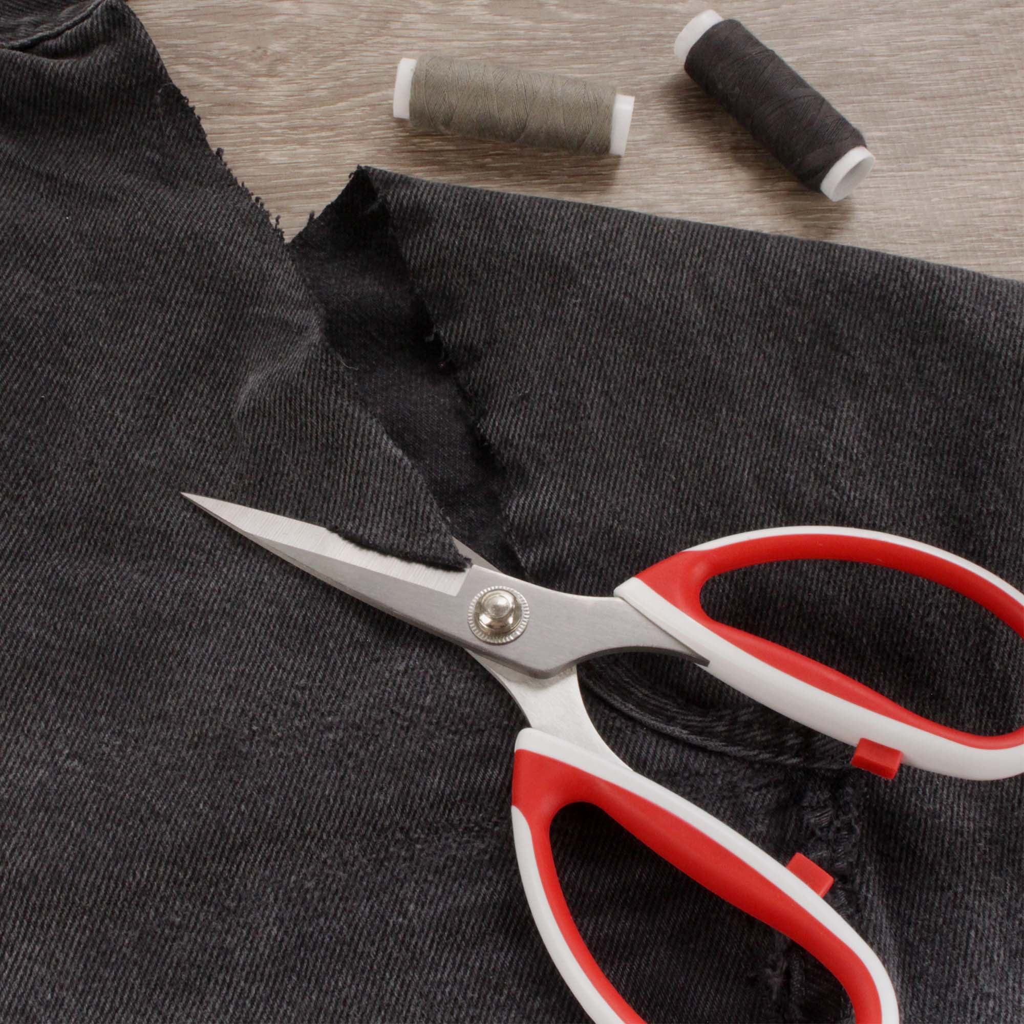 JubileeYarn Workhorse Bertha Heavy Duty Shears - Strongest Scissors Ever All Purpose for Kitchen and Home - Red & White, Orange & White, Red & Black - 1 Pair Each