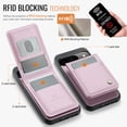 thumbnail image 2 of ELEHOLD Case for Google Pixel 9 / 9 Pro, 2-in-1 Magnetic RFID Leather Wallet Case with Card Slots & Kickstand,Pink, 2 of 6