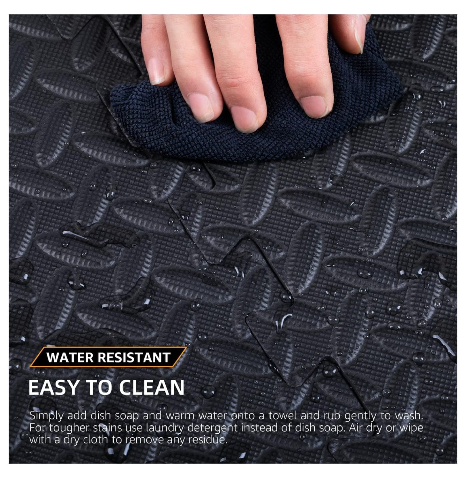 24 Pack - 1/2" Extra Thick Floor for Home Gym Floor Padding for Kids - High-Density Interlocking Foam Floor Tiles for Gym Equipment, Play Area, Yoga, Cardio, Weights, MMA Black 12" x 12"