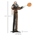 thumbnail image 3 of Outsunny 5ft Animated Talking Circus Clown, Outdoor Halloween Decoration, 3 of 10