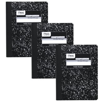 Staples Composition Notebook 7.5\" X 9.75\" College Ruled 100 Sheets Red/White 3/Pack ST55065CVS