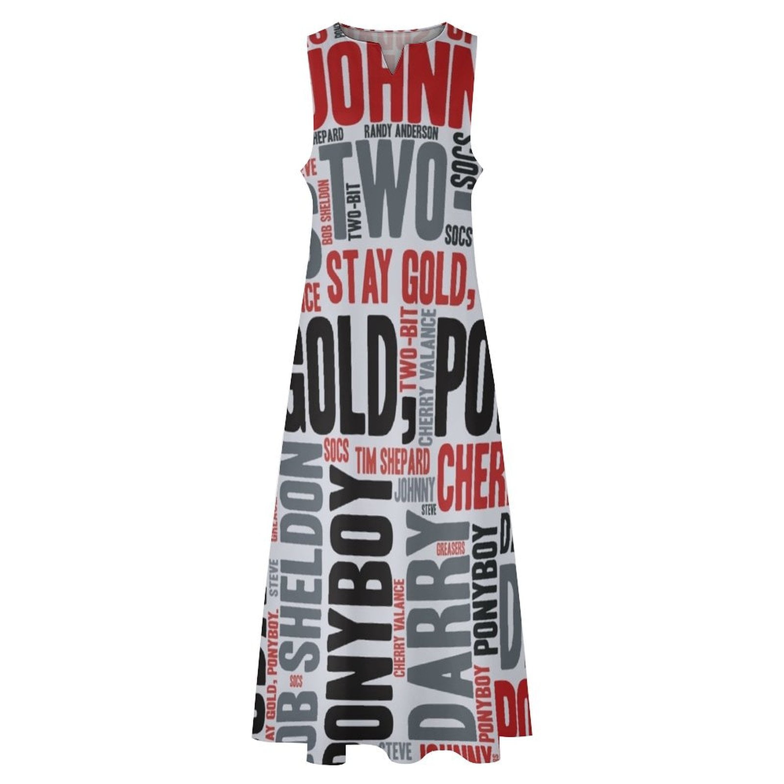 The Outsiders Word Cloud Stay Gold Ponyboy Long Dress summer