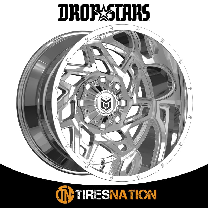 DropStars 652C Chrome Wheel Rim, 22 DropStars 652C Chrome Wheel Rim, 22