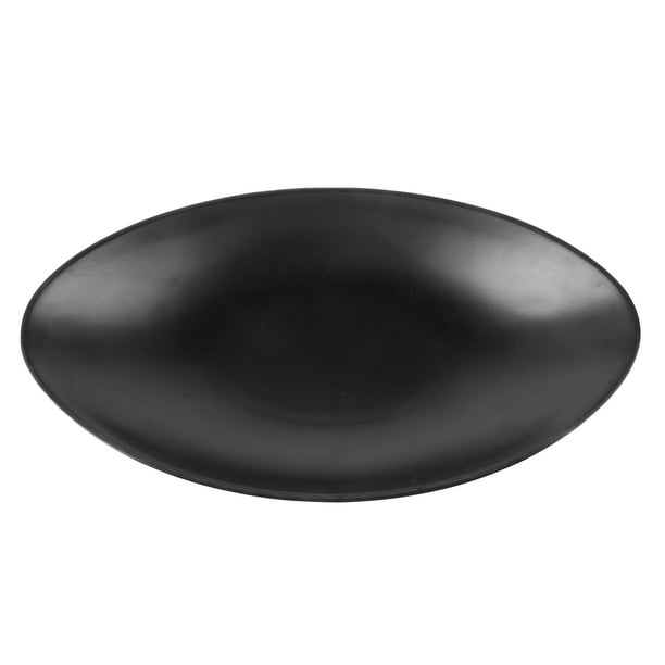 Plato de melamina con forma de barco, ideal para aperitivos, postres, sushi y sashimi. También sirve como bandeja para comida de hotel o marisco. Tamaño L (Negro).