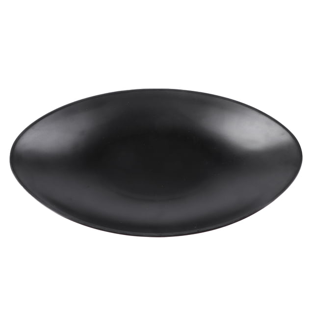 Plato de melamina con forma de barco, ideal para aperitivos, postres, sushi y sashimi. También sirve como bandeja para comida de hotel o marisco. Tamaño L (Negro).