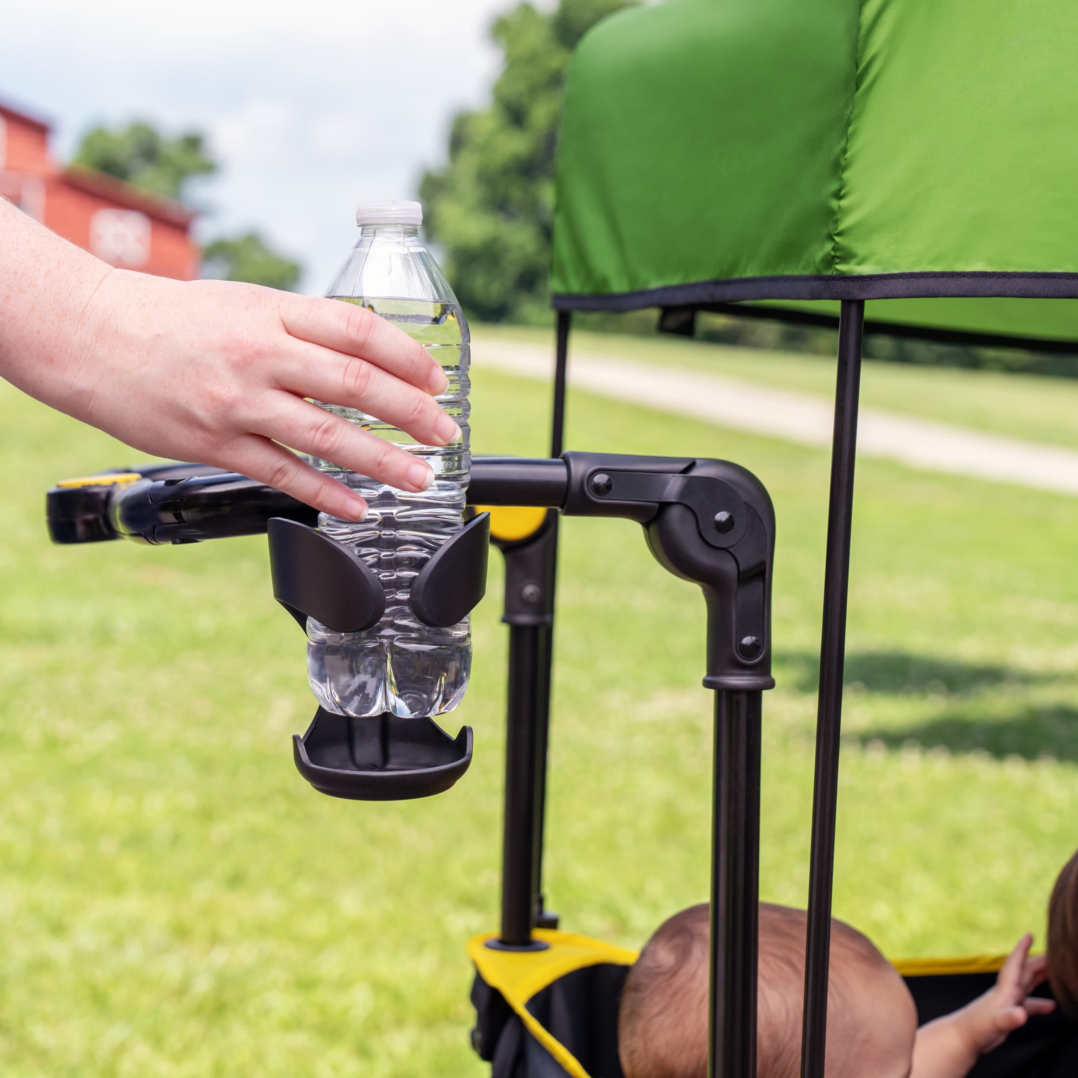 Bright Starts John Deere Pop 'N Ride Wagon, Green & Yellow, Unisex Infant to Toddler