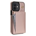 thumbnail image 2 of Crossbody Wallet Case Compatible for iPhone 12 Pro / iPhone 12 6.1", Folio Card Holder PU Leather Magnetic Clasp Shoulder Strap Purse Case for iPhone 12 Pro / iPhone 12 6.1" Protective Cover, Rosegold, 2 of 7