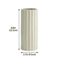 thumbnail image 5 of NOVATRAX Tall Ribbed White Ceramic Vase 8.8IN, Modern Minimalist Narrow Neck Decorative Vase for Pampas Grass and Home Decor, 5 of 6