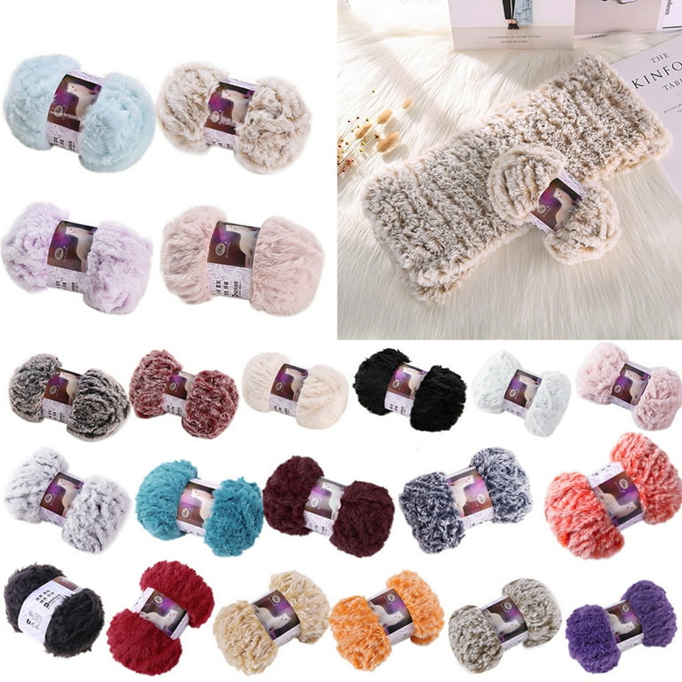 50G 5MM Thick Handknitting Yarn Winter Warm Soft Wool Yarn for Crocheting  Sweater Scarf (Color : 23)