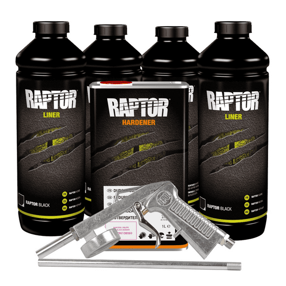 U Pol Products 0820G National Rule Raptor Kit, 1 gal, Black, 125 sq-ft Coverage