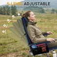thumbnail image 4 of Folding Camping Chair For Adults With Adjustable Back, Heavy-Duty 500 Lbs Support, Oversized Collapsible Portable High Back Reclining Chair For Outdoor Lawn Patio Balcony (Blue), 4 of 7