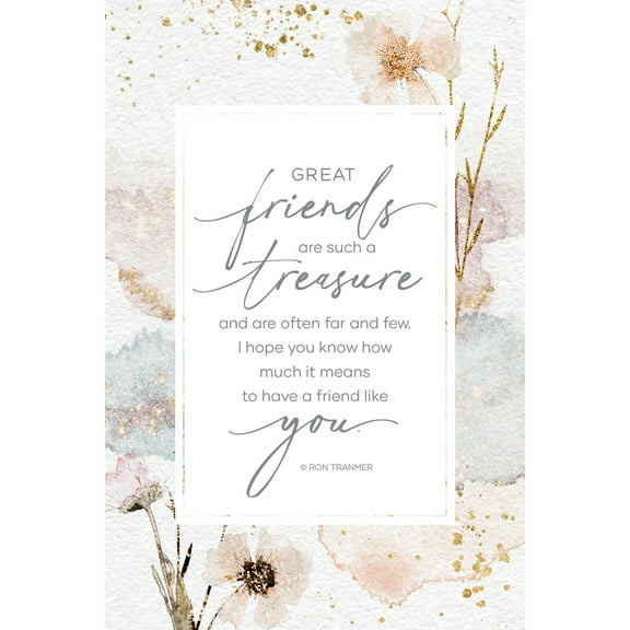 Dexsa Great Friends Inspirational Wood Plaque 6 inches x 9 inches