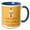 Blue/White, variant on 3drose, Cute Image of a Hen,with Text of Just a Girl Who Loves Chicken, 11oz Two-tone Yellow Mug