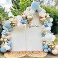 thumbnail image 3 of Arco Globos Azul, 125 Piezas Guirnalda de Globos Azul Dorado y Arena Blancos, Globos de Cumpleaños, Decoracion de Fiesta Azul y Blancos Globos para Cumpleaños, Boda, Decoracion Comunion, 3 of 4