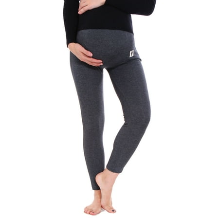 Maternity Thick Opaque Stretch Legging Pants, Dark