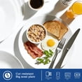 thumbnail image 3 of Dayedo White 10 inch Feast Plate, Ceramic Salad Plate (6-piece Set), 3 of 8