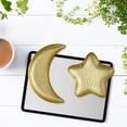 thumbnail image 4 of vlrwzc 2pcs Star And Moon Tray Iron Dinner Plates Metal Serving Plate Dessert Plate Dinner Dishes Plates Jewelry Dish For Events Mother Gift Family, 4 of 7
