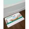 thumbnail image 2 of Ahoy Its a Boy Bath Mat, Sail Boat on Sea Waves Lighthouse and Compass Anchor Icons Celebration, Non-Slip Plush Mat Bathroom Kitchen Laundry Room Decor, 29.5 X 17.5 Inches, Teal Brown Red, Ambesonne, 2 of 2