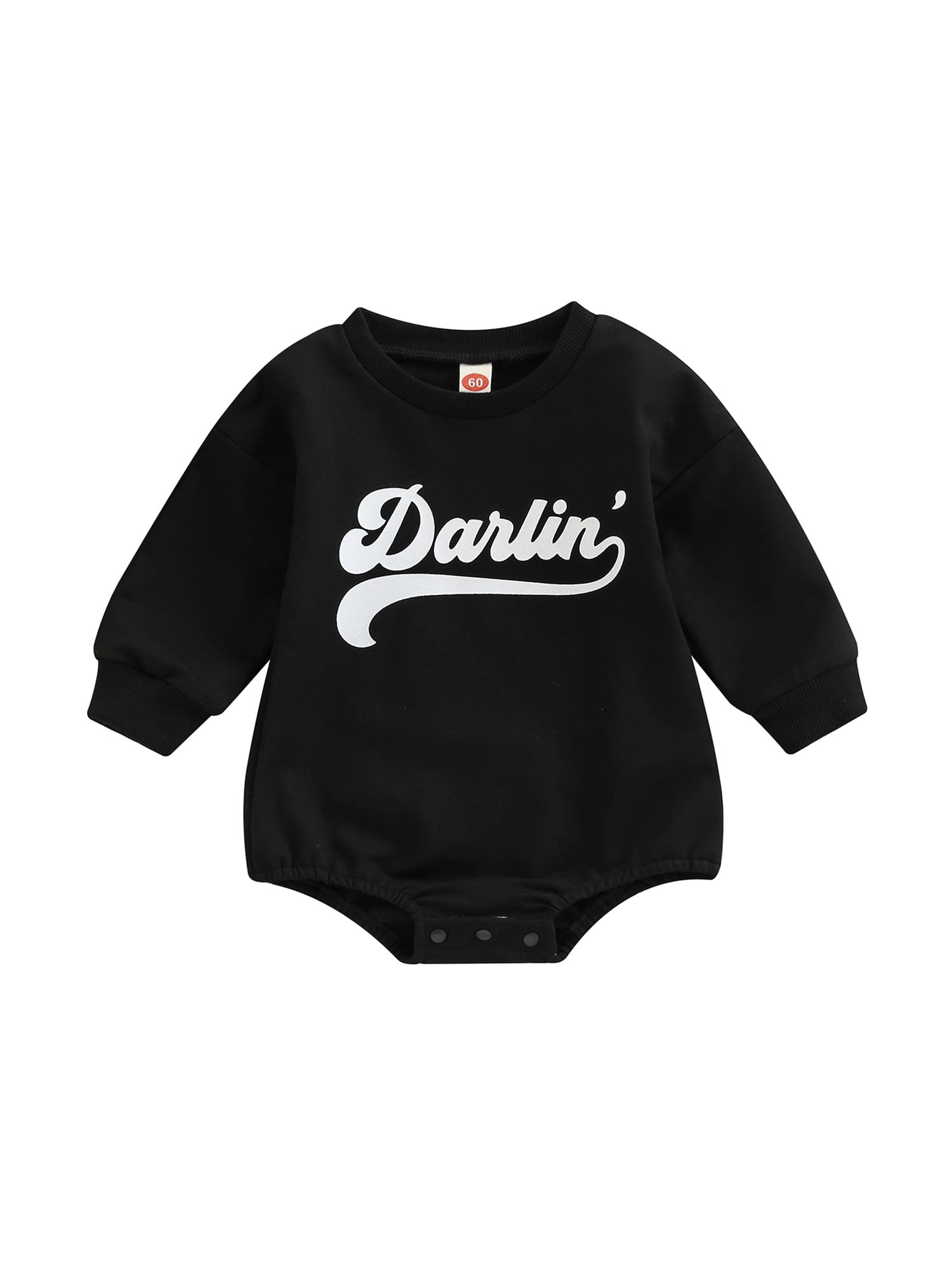 Canrulo Newborn Baby Boys Girls Sweatshirt Romper Darling Letter