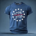 thumbnail image 2 of KHONTS 1776-2026 T Shirts for Men Short Sleeve 250th Anniversary Patriot Shirts Crew Neck Summer Tees Blue XXL, 2 of 5