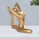 thumbnail image 4 of 2 Unids Meditación Yoga Pose Estatua Estatuilla Decoración Del Hogar Resina Pequeña Yoga Escultura para Estante Oficina Habitación Espiritual Gabinete Color Dorado estilo 4 Sunnimix Figura de estatua de postura de yoga, 4 of 8