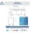 thumbnail image 5 of Cooler Depot 72 inch 19 cu.ft, 36" heigh Commercial Undercounter  Freezer, 3 Solid Doors, Stainless steel exterior, NSF certified., 5 of 12