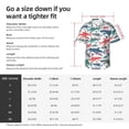thumbnail image 6 of Lsque Colorful Shark pattern Hawaiian Shirt for Men, Unisex Summer Beach Casual Short Sleeve Button Down Shirts-Medium, 6 of 9