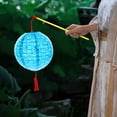 thumbnail image 4 of Giunmcul Tax Free Weekend Chinese Paper Lanterns with LED Lights Hollow Out Hanging Asia Japanese Paper Lamps with Tassel and Walking Stick, 4 of 5
