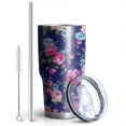 thumbnail image 2 of 30oz Pioneer Flower Tumblers Stainless Steel Tumbler with Lid and Straw,Vacuum Insulated Double Wall Travel Tumbler Cups Mug with Cleaning Brush for Coffee,Tea, 2 of 7