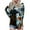 Mint Green, variant on Halloween Print Hoodies Womens Plus Size Long Sleeve Casual Loose Trendy Fall Winter Pullover Sweatshirt Tops,Navy,M