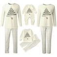 thumbnail image 6 of Shadoumai Matching Family Christmas Pajamas For Couples, Xmas Tree Print Tops Long Sleeve Holiday Sleepwear Sets For Mom Dad Fall Clothes, 6 of 6