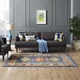 thumbnail image 2 of Modern Contemporary Urban Living Lounge Room Area Rug Runner Floor Carpet, Distressed Vintage Style, Fabric, Multi Colorful, 2 of 7