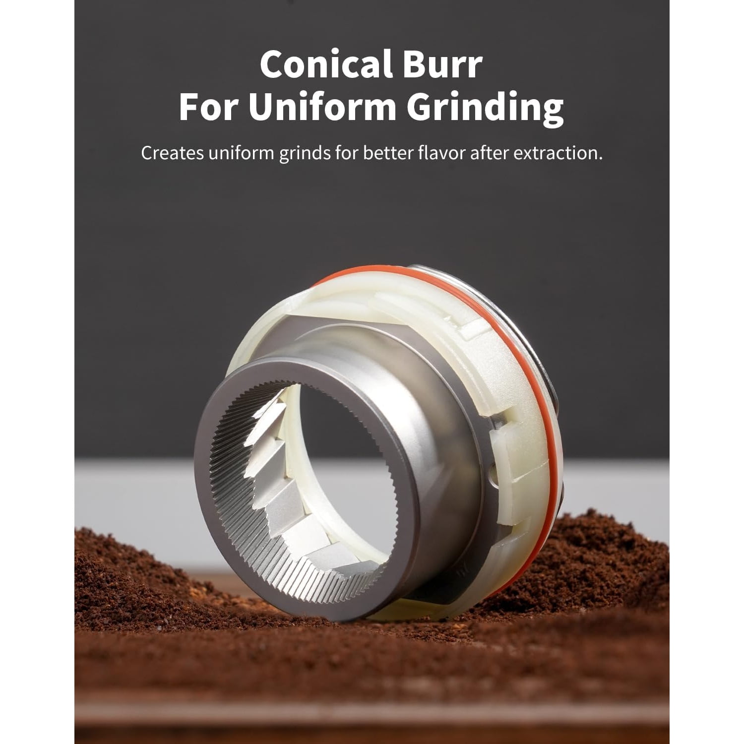 Professional Conical Burr Coffee Grinder, Coffee Bean Grinder with 48 Grind Settings for Espresso, Drip & French Press, Upgraded Anti-Static Technology, Precision Timer, Black