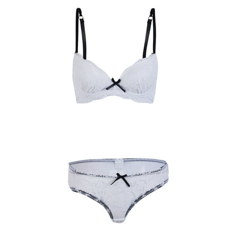 

Nokpsedcb Women Embroidery Lace Lingerie Underwear Push-Up Padded Bra Brassiere