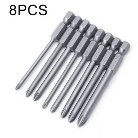 

BAMILL 8pcs 75mm Long Magnetic Cross Head Alloy Steel Screwdriver Bits Set