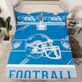 thumbnail image 2 of Erosebridal Sports Sheet Set Twin Teens, American Football Bedding Sets Twin Size, Blue Grey, Detroit, 3-Piece (Top Sheet, Fitted Sheet, Pillowcase), 2 of 6