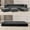 Dark Gray, variant on Puremind Convertible Folding Sofa Bed, Dutch Velvet Upholstered Floor Sofa Couch with 3 Ottomans, Fold Out Couch Bed, Foldable Sleeper Sofa for Guest Room/Bedroom/Living Room, Queen,Dark gray