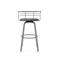 thumbnail image 4 of Amisco Brisk 25" Distressed Wood Swivel Counter Stool in Gray/Glossy Gray, 4 of 9