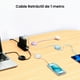 thumbnail image 3 of Cable USB C 100W Baseus Free2Draw Mini Retráctil 1m Blanco, 3 of 7