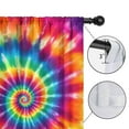 thumbnail image 4 of Blackout Kids Curtains,Colorful Rainbow Tie Dye Spiral Pattern Childrens Insulated Curtains Set Of 2,Bedroom Essentials,Toddler Room Decor 42"x54", 4 of 5