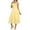 Yellow, variant on Zpanxa Women's Casual Sleeveless V Neck Dress with Side Slit Tie Waist Strappy Summer Sundress