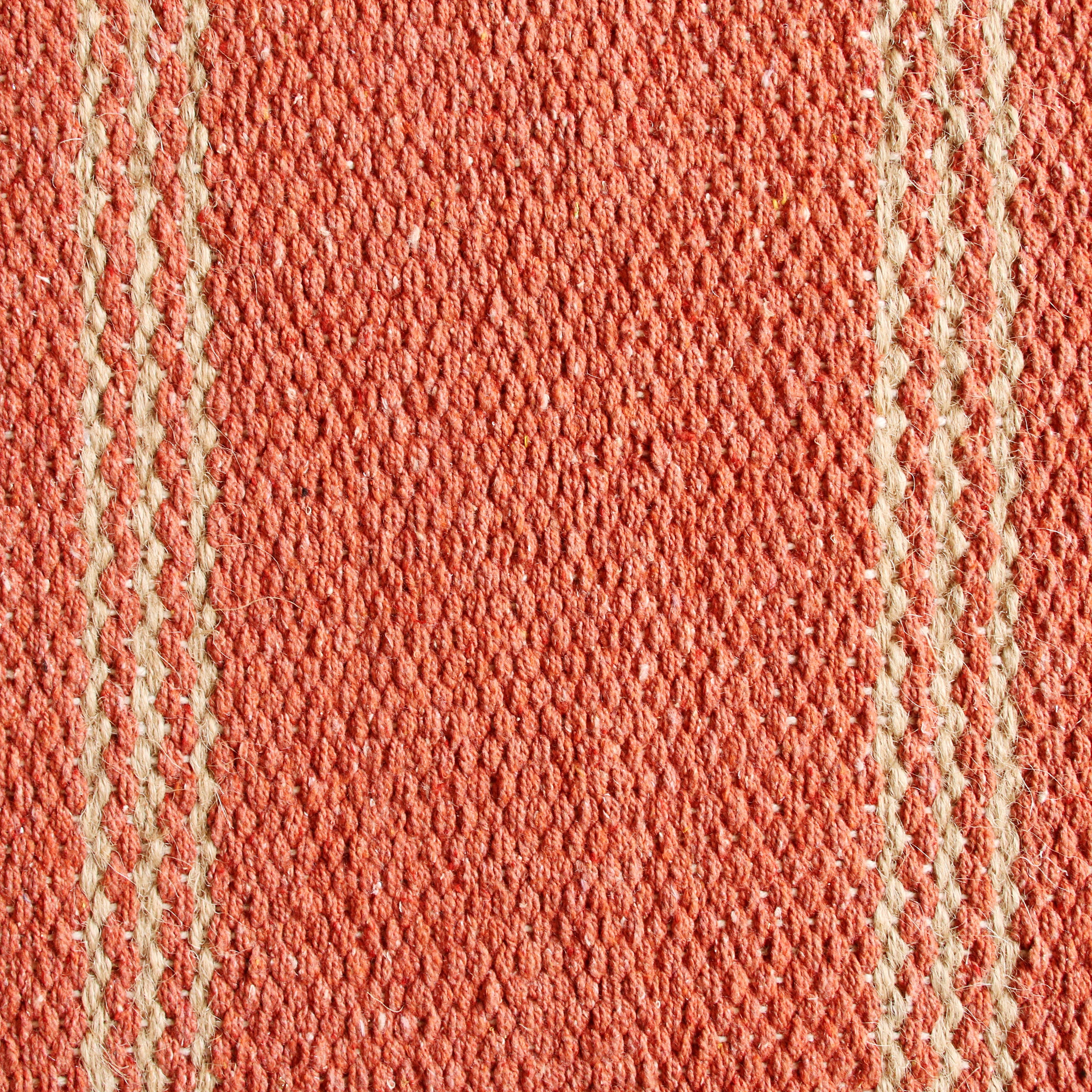 Ox Bay Hadley 5' x 7'9" Cinnamon/Tan Striped Braided Jute Indoor Area Rug